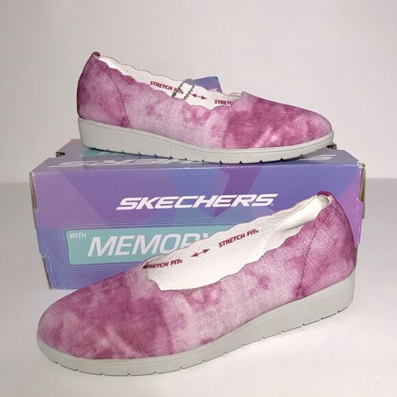 Skechers Cleo Flex Washable Knit Wedge Skimmer - Picture 1 of 7